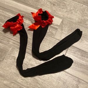 New red bow stockings